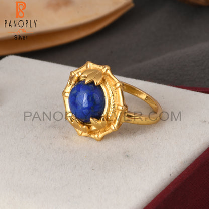 Lapis Lazuli Round 925 Sterling Silver Ring