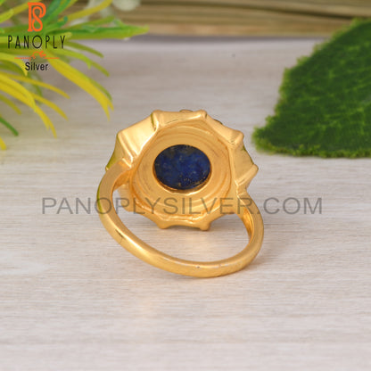 Lapis Lazuli Round 925 Sterling Silver Ring