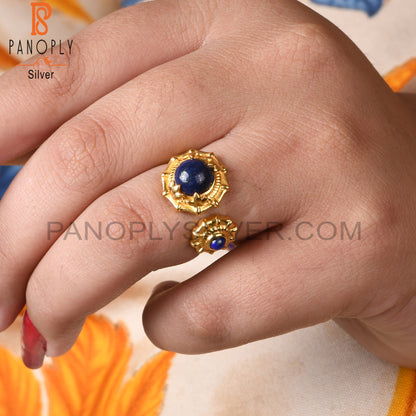 Lapis Adjustable 925 Sterling Silver Ring
