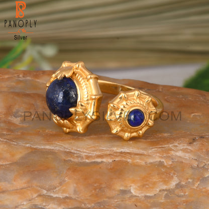 Lapis Adjustable 925 Sterling Silver Ring