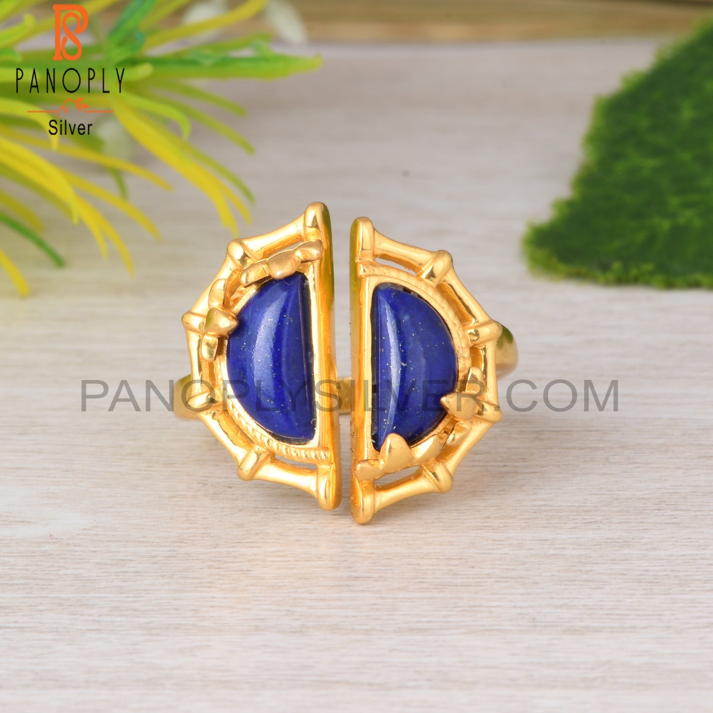Lapis D Shape 925 Sterling Silver Ring