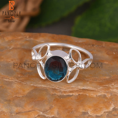 Bio Alexandrite Doublet Quartz 925 Silver Ring