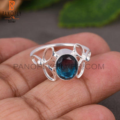 Bio Alexandrite Doublet Quartz 925 Silver Ring