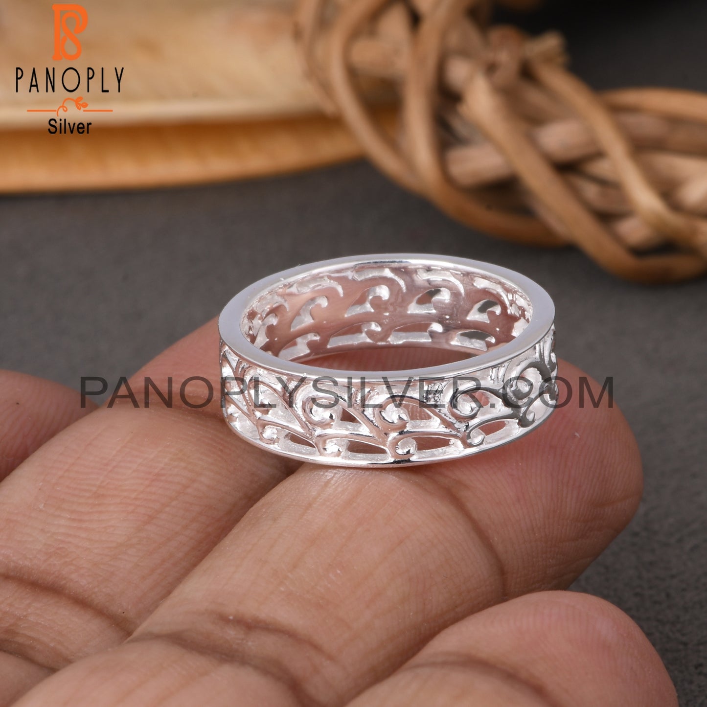 Unique 925 Sterling Silver Ring Band