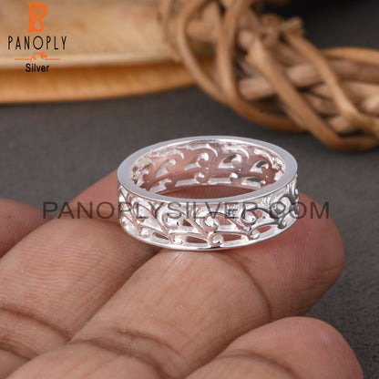 Unique 925 Sterling Silver Ring Band