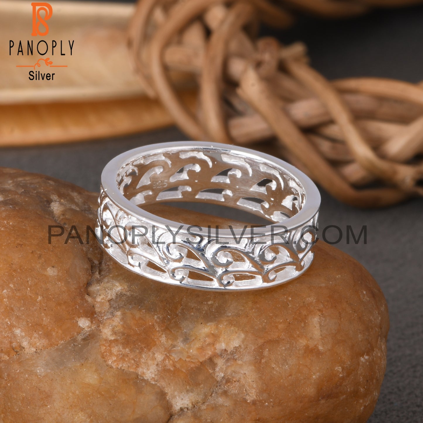 Unique 925 Sterling Silver Ring Band