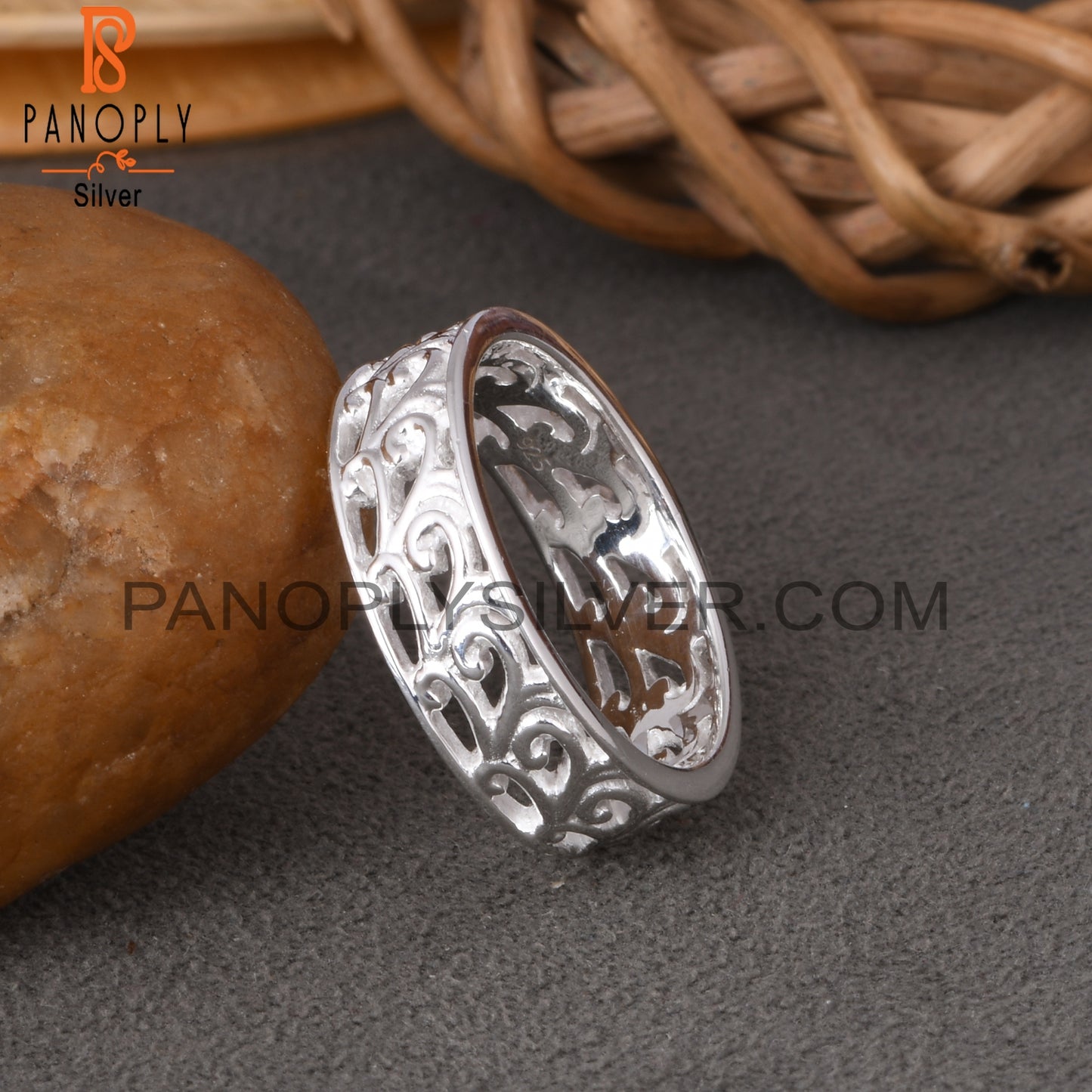 Unique 925 Sterling Silver Ring Band