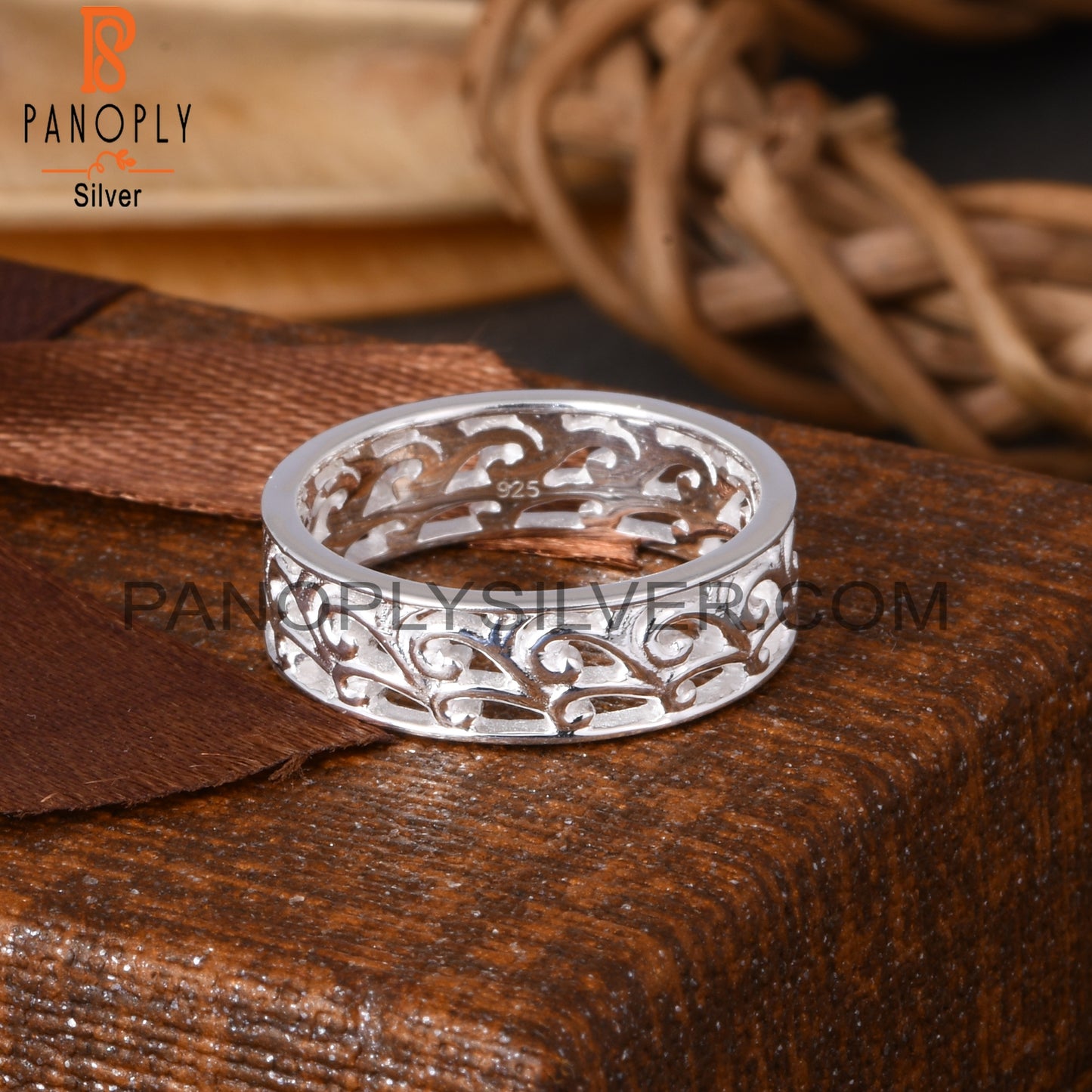 Unique 925 Sterling Silver Ring Band