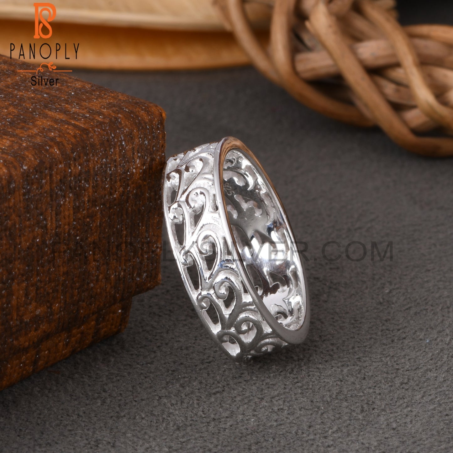 Unique 925 Sterling Silver Ring Band