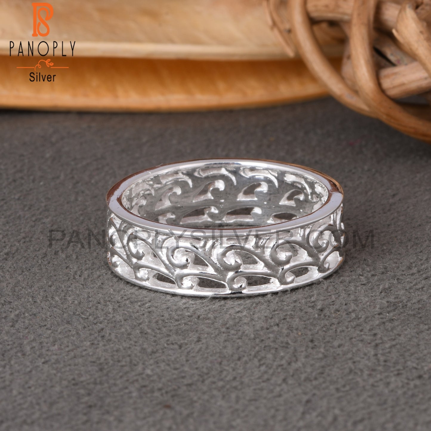 Unique 925 Sterling Silver Ring Band