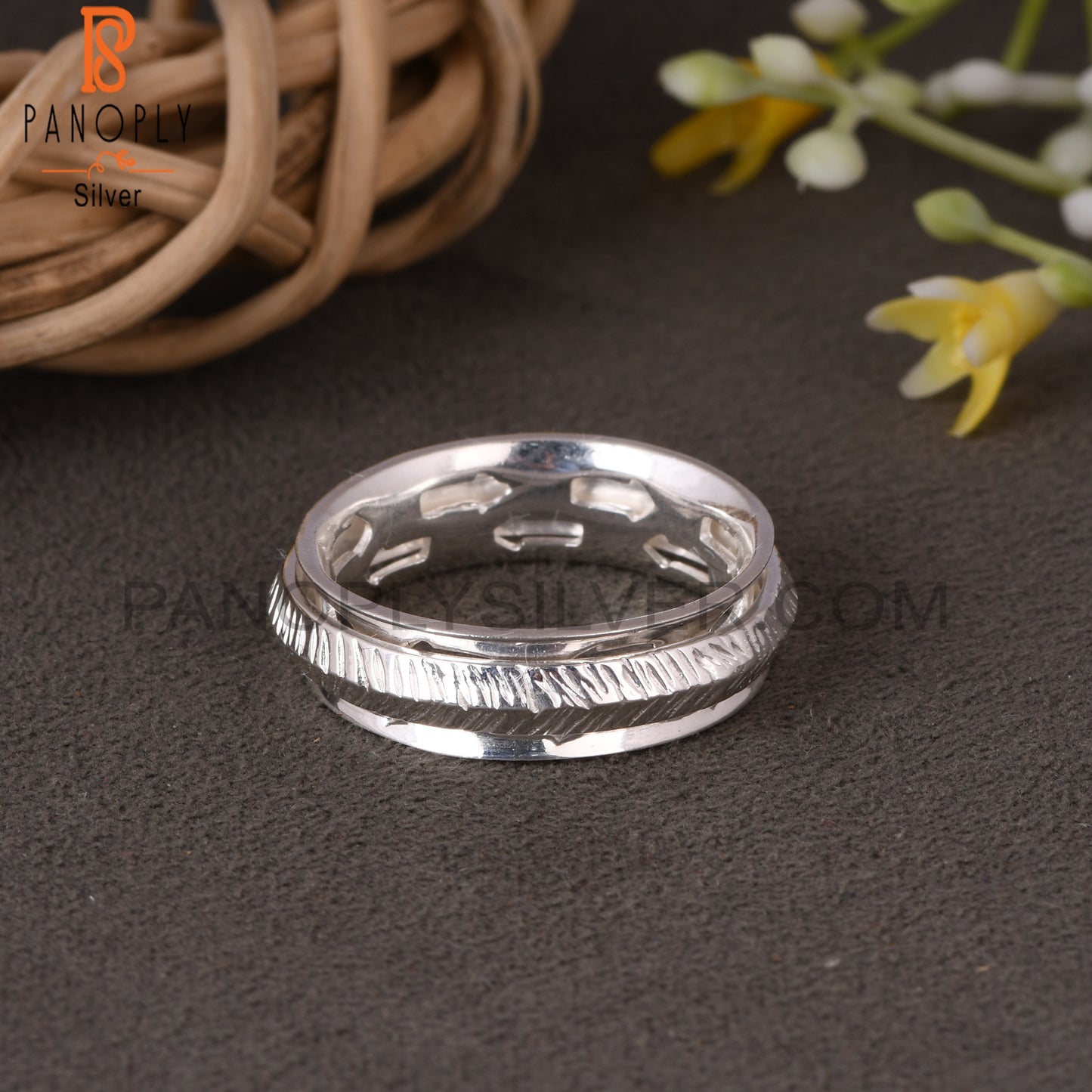 Women Spinner 925 Sterling Silver Ring