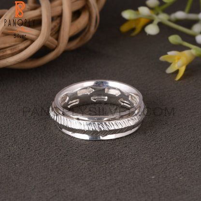 Women Spinner 925 Sterling Silver Ring