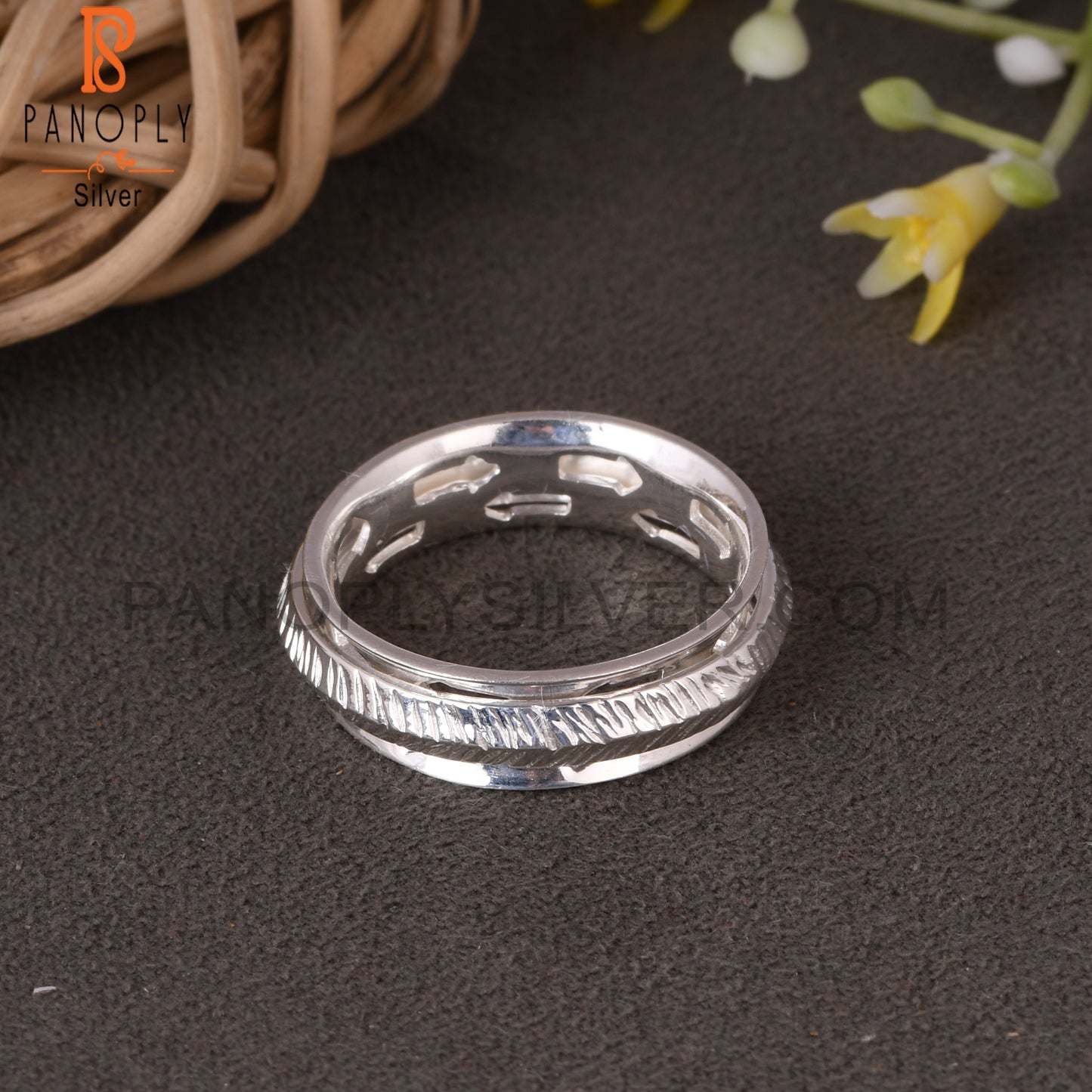 Women Spinner 925 Sterling Silver Ring