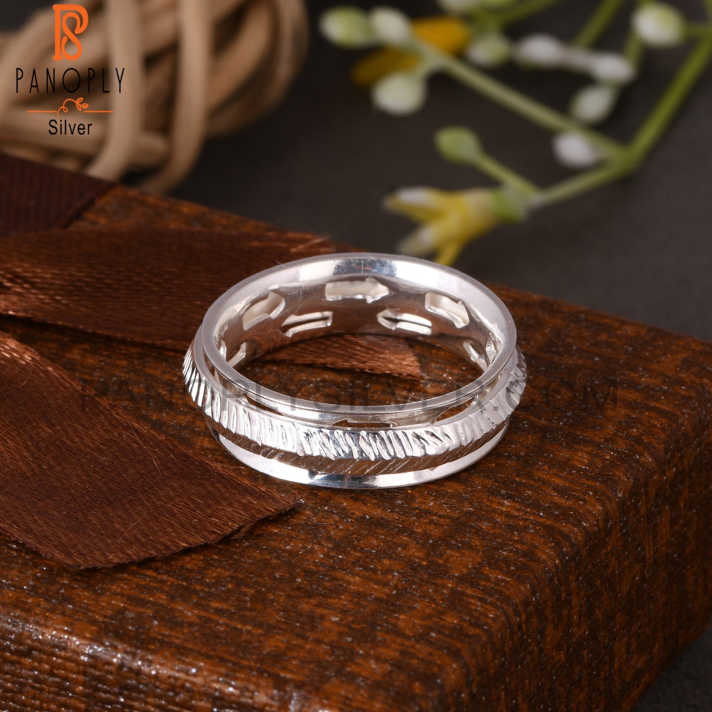 Women Spinner 925 Sterling Silver Ring