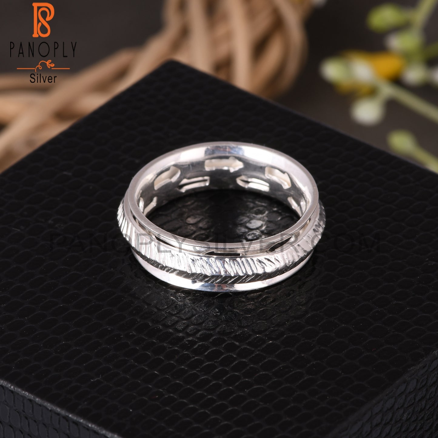 Women Spinner 925 Sterling Silver Ring