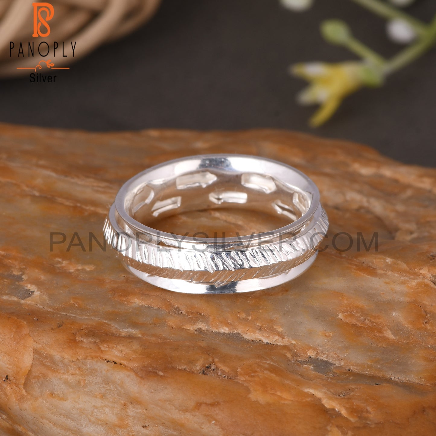 Women Spinner 925 Sterling Silver Ring