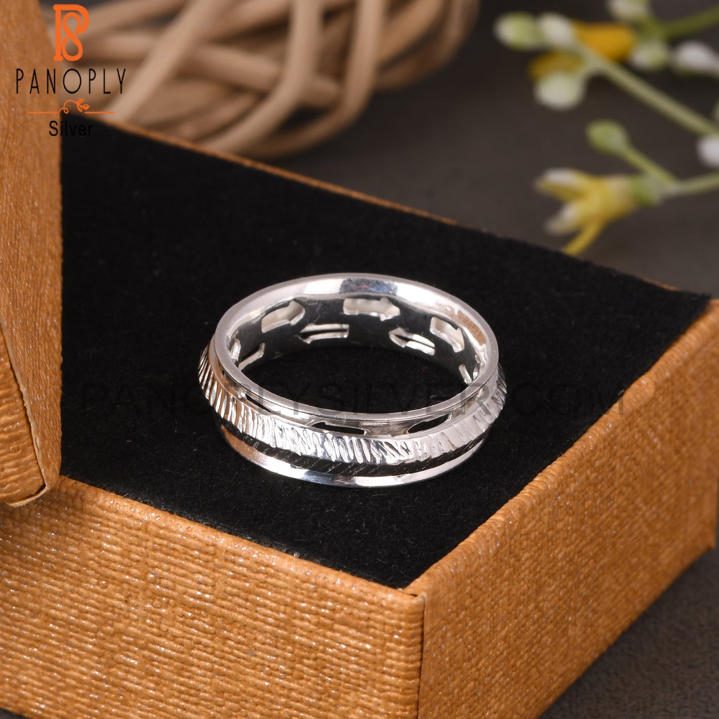 Women Spinner 925 Sterling Silver Ring
