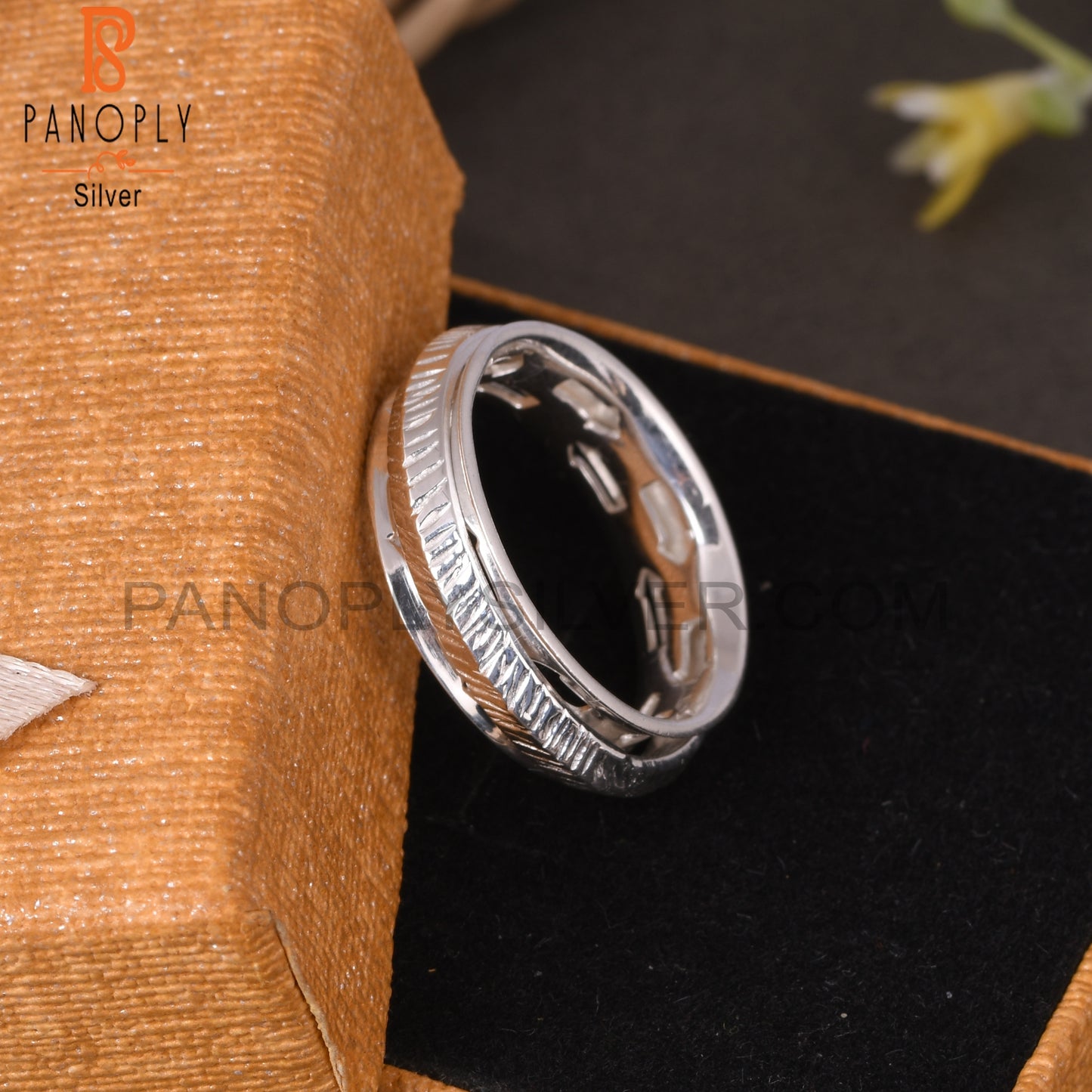Women Spinner 925 Sterling Silver Ring