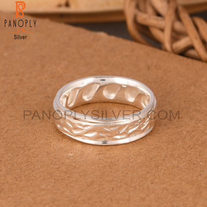 Hand Hammered 925 Sterling Silver Designer Ring