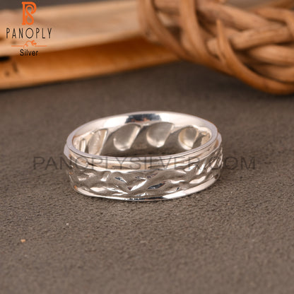 Hand Hammered 925 Sterling Silver Designer Ring
