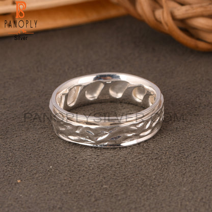 Hand Hammered 925 Sterling Silver Designer Ring