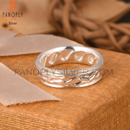 Hand Hammered 925 Sterling Silver Designer Ring