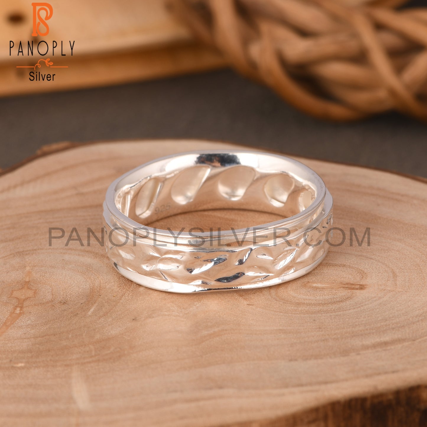 Hand Hammered 925 Sterling Silver Designer Ring