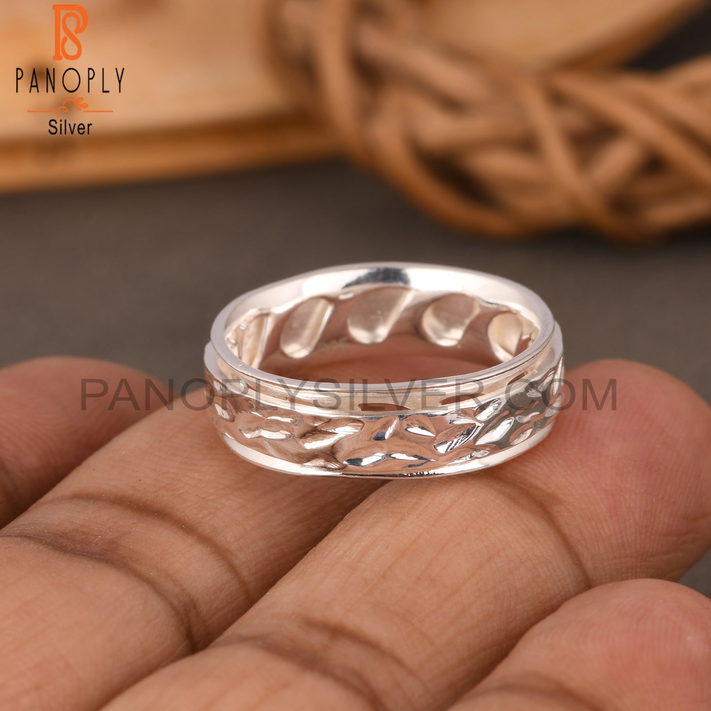 Hand Hammered 925 Sterling Silver Designer Ring