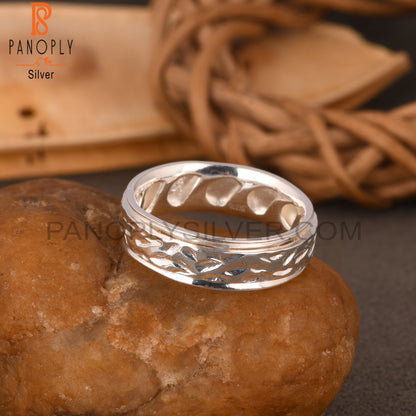 Hand Hammered 925 Sterling Silver Designer Ring