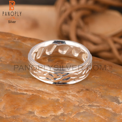Hand Hammered 925 Sterling Silver Designer Ring