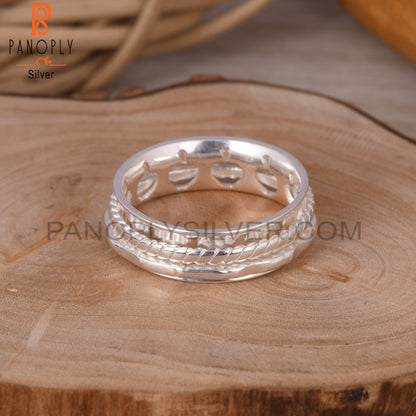 Spinner 3 Band 925 Sterling Silver Ring