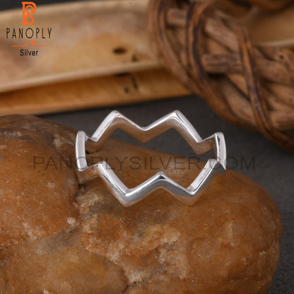 Zig Zag 925 Sterling Silver Ring