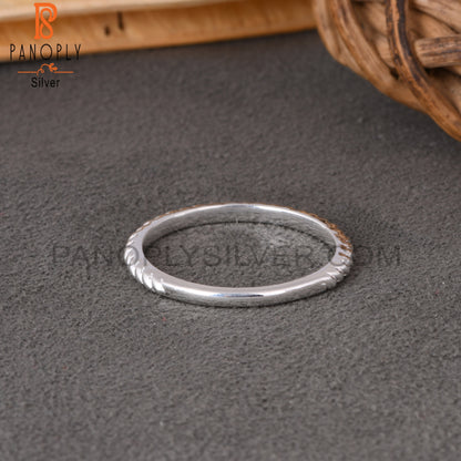Minimalist 925 Sterling Silver Twisted Ring Band
