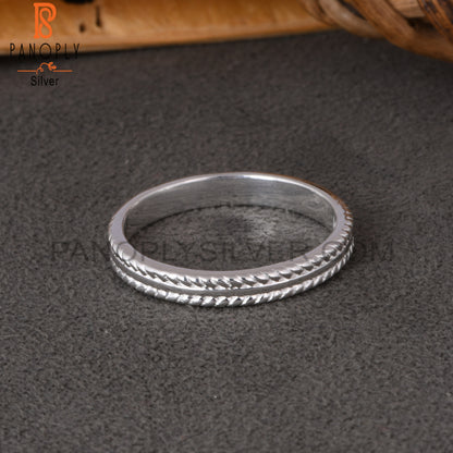 Minimalist 925 Sterling Silver Plain Ring Band