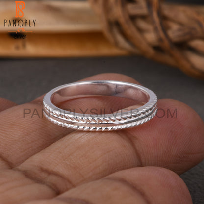 Minimalist 925 Sterling Silver Plain Ring Band