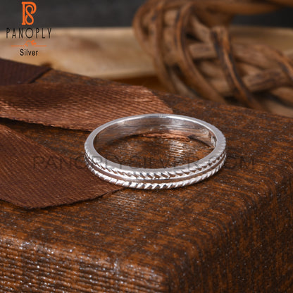 Minimalist 925 Sterling Silver Plain Ring Band