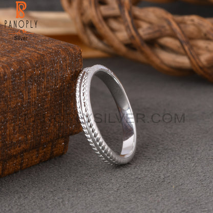 Minimalist 925 Sterling Silver Plain Ring Band