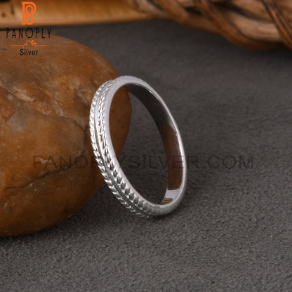 Minimalist 925 Sterling Silver Plain Ring Band