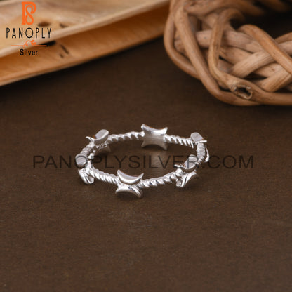 Twist 925 Sterling Silver Beautiful Ring For Girls