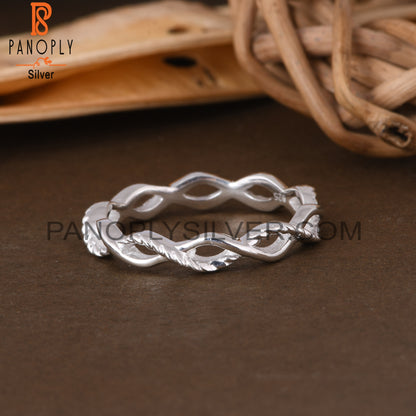 Handmade 925 Sterling Silver Twisted Ring Band