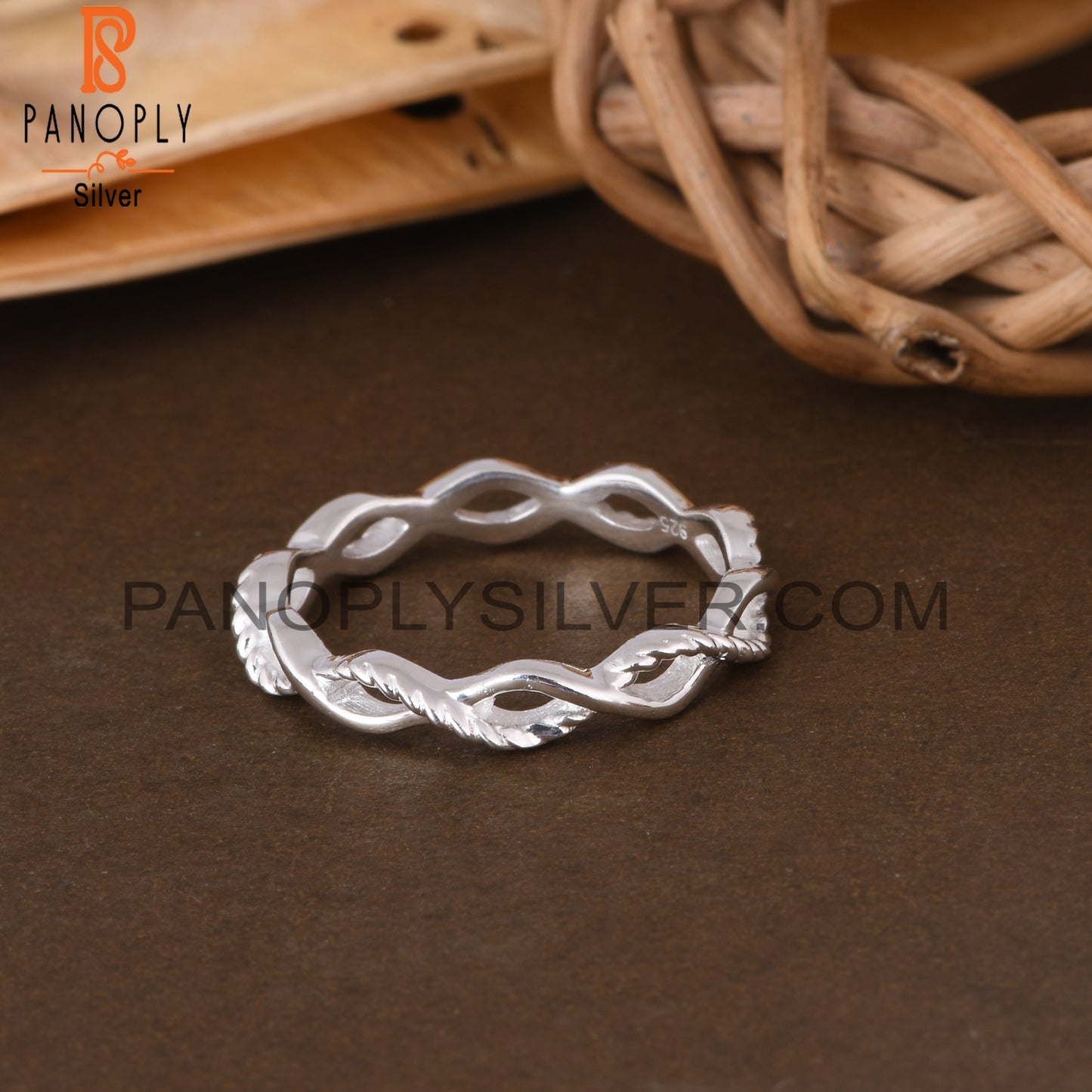 Handmade 925 Sterling Silver Twisted Ring Band