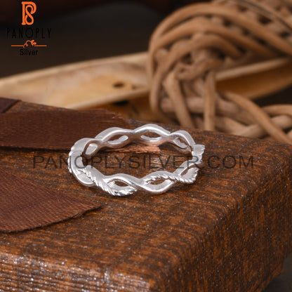 Handmade 925 Sterling Silver Twisted Ring Band