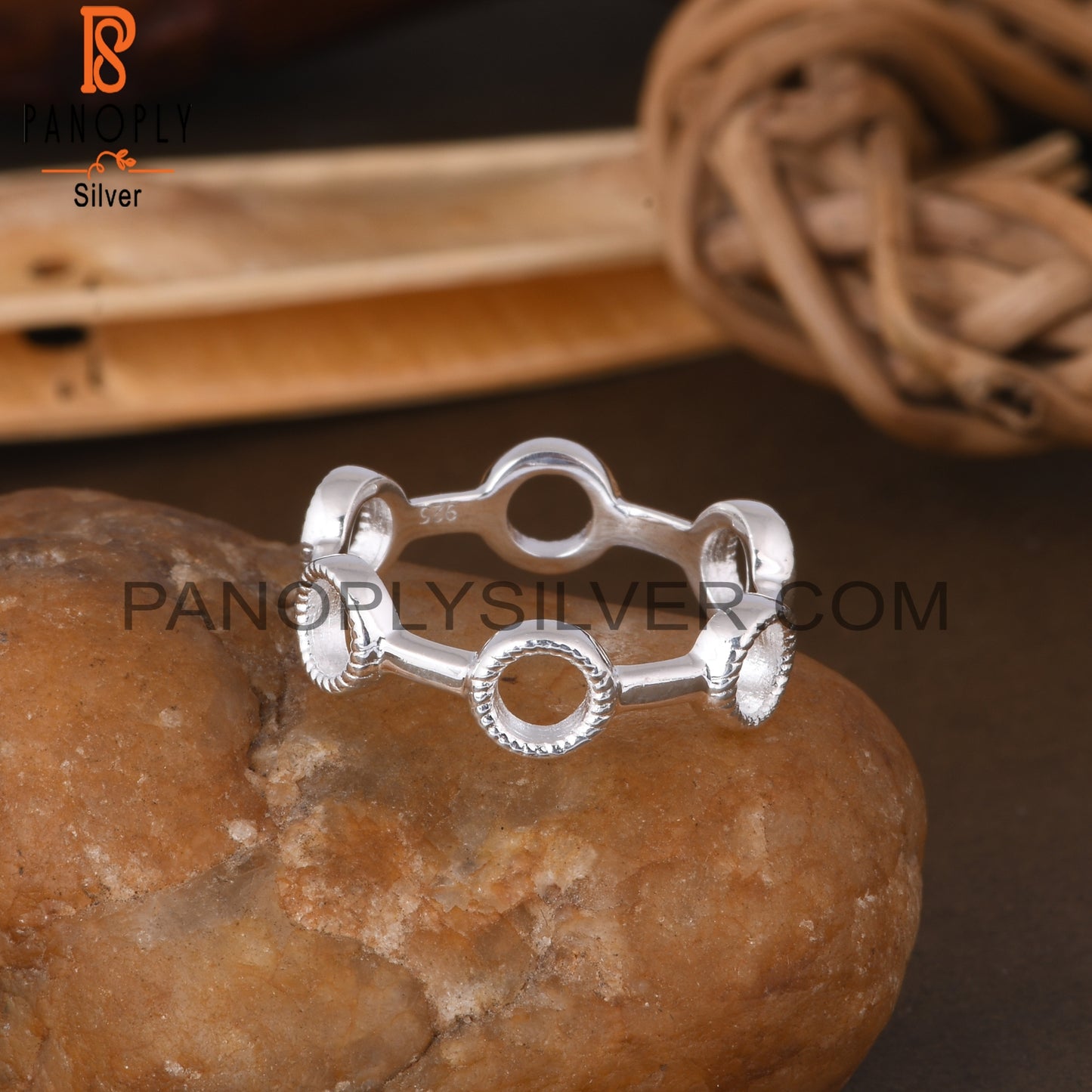 Circular Holes 925 Sterling Silver Ring