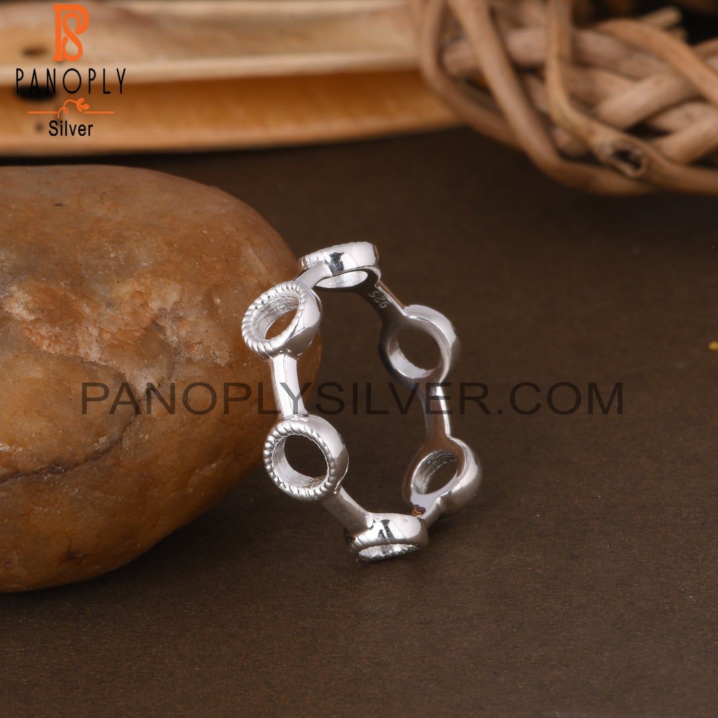 Circular Holes 925 Sterling Silver Ring