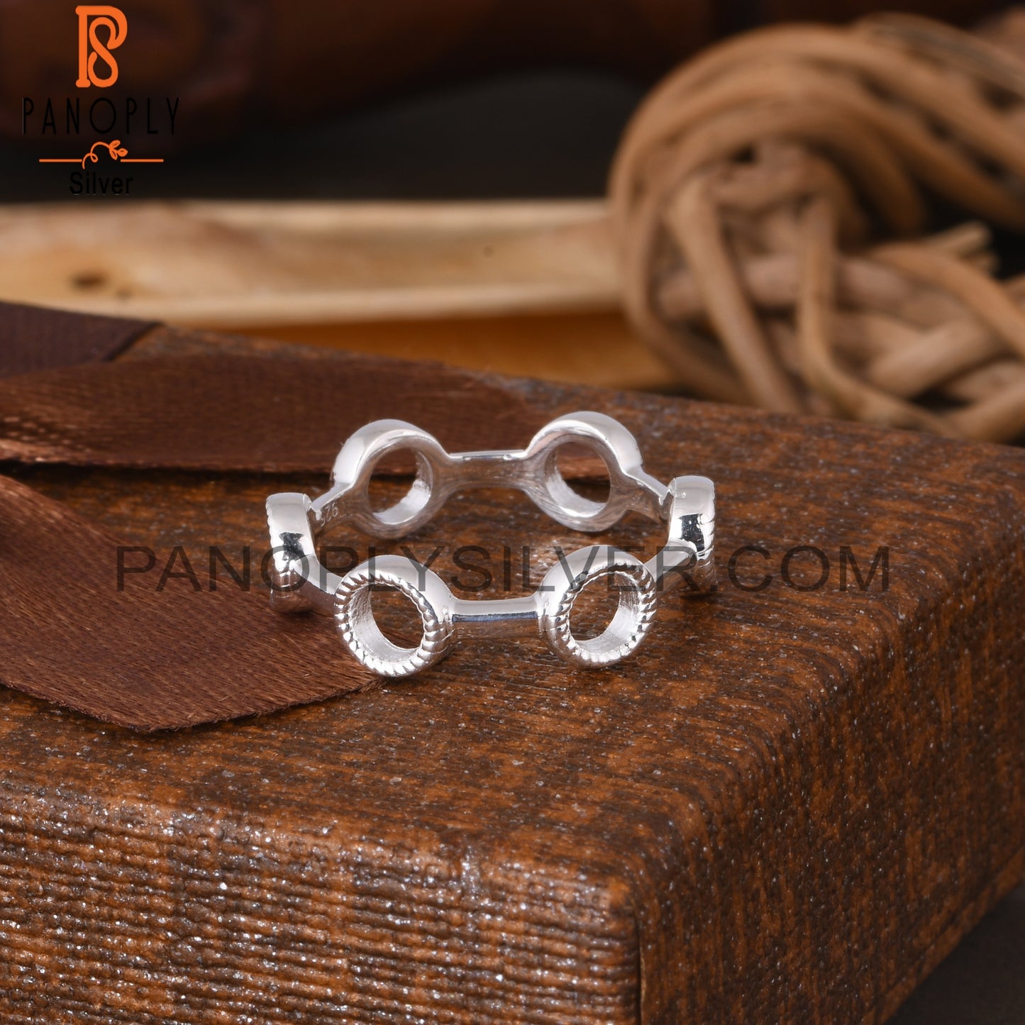 Circular Holes 925 Sterling Silver Ring
