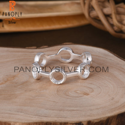 Circular Holes 925 Sterling Silver Ring