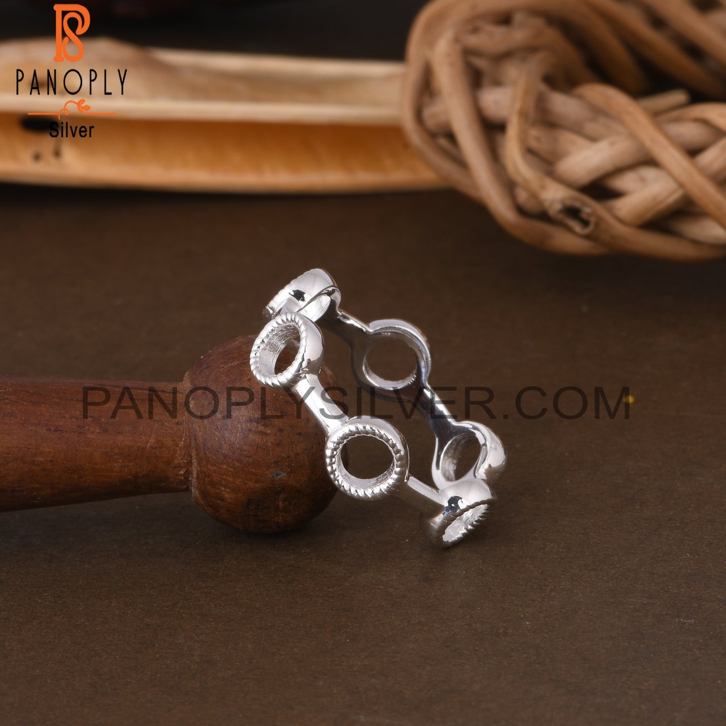 Circular Holes 925 Sterling Silver Ring