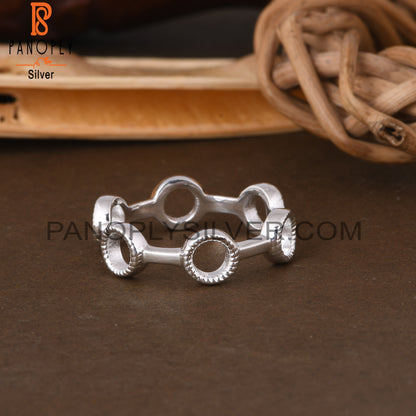 Circular Holes 925 Sterling Silver Ring