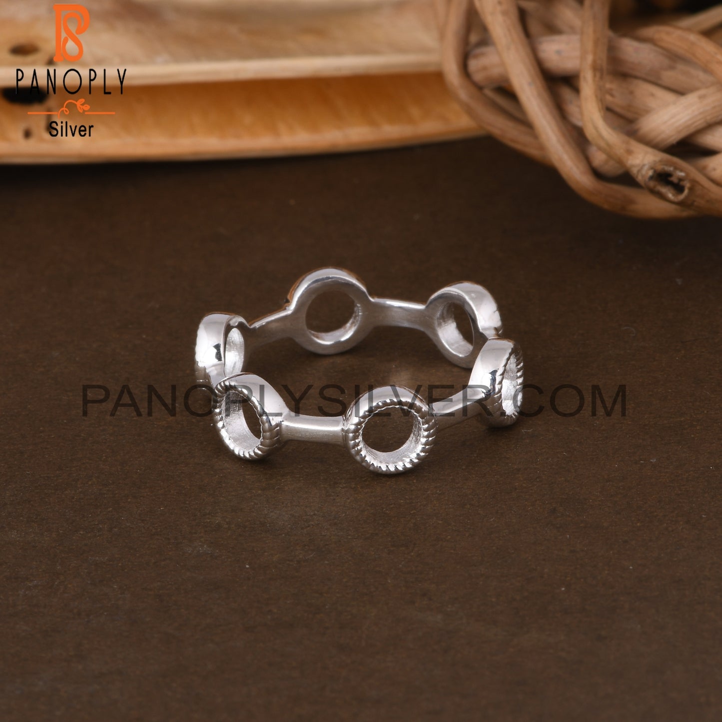 Circular Holes 925 Sterling Silver Ring