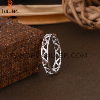 925 Sterling Silver Zig Zag Ring